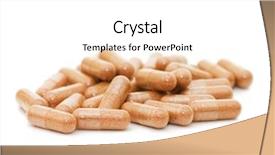 Presentation with pills - Amazing PPT theme having heap of pills isolated backdrop and a white colored foreground