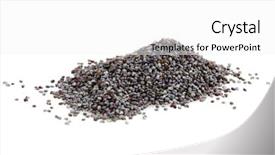  Presentation with seed - PPT layouts featuring heap of poppy seeds background and a white colored foreground