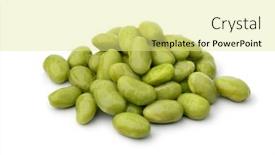  Presentation with preserved - Slide deck consisting of heap-of-preserved-steamed-edamame background and a  colored foreground