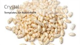  Presentation with close up puff pastry - Slide deck enhanced with heap-of-puffed-rice-close background and a white colored foreground