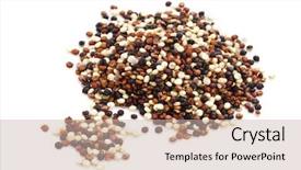  Presentation with quinoa - Beautiful slides featuring heap of quinoa seeds backdrop and a soft green colored foreground