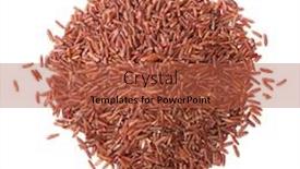  Presentation with brown rice - Colorful presentation enhanced with heap of raw dry brown backdrop and a red colored foreground