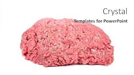  Presentation with ground beef - PPT layouts having heap-of-raw-ground-beef background and a white colored foreground
