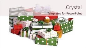  Presentation with christmas red - Cool new presentation with heap-of-red-and-green backdrop and a lemonade colored foreground