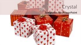  Presentation with christmas red - Cool new slide set with heap-of-red-christmas-gifts backdrop and a lemonade colored foreground