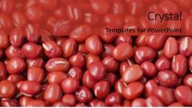  Presentation with red laser beam - Colorful slide deck enhanced with heap of red mung bean backdrop and a red colored foreground