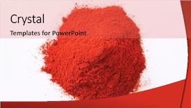  Presentation with powder - PPT theme consisting of heap of red paprika powder background and a red colored foreground
