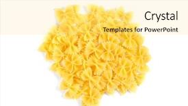  Presentation with pasta - Colorful PPT theme enhanced with heap of ribbons pasta isolated backdrop and a  colored foreground