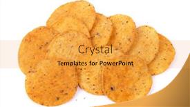  Presentation with nachos - Slide set enhanced with heap-of-round-nachos-isolated background and a gold colored foreground