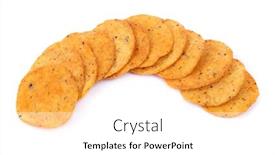  Presentation with nachos - Amazing presentation design having heap-of-round-nachos-isolated backdrop and a white colored foreground
