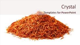  Presentation with saffron - Amazing theme having heap of saffron threads isolated backdrop and a lemonade colored foreground