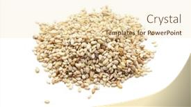  Presentation with seeds - Slides consisting of heap-of-sesame-seeds-isolated background and a lemonade colored foreground