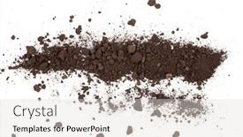  Presentation with soil - Theme featuring heap-of-soil background and a light gray colored foreground