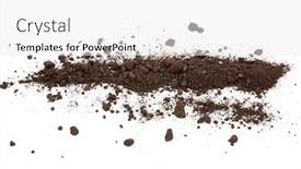  Presentation with soil - Amazing theme having heap-of-soil backdrop and a white colored foreground