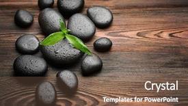  Presentation with stones - Slides having heap of spa hot stones background and a tawny brown colored foreground