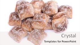  Presentation with sugar - Cool new PPT theme with heap-of-square-gingerbreads backdrop and a lemonade colored foreground