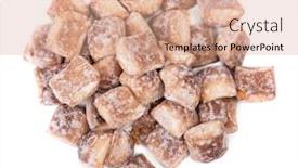  Presentation with sugar - Presentation design with heap-of-square-gingerbreads background and a coral colored foreground