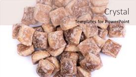  Presentation with sugar - Presentation enhanced with heap-of-square-gingerbreads background and a coral colored foreground