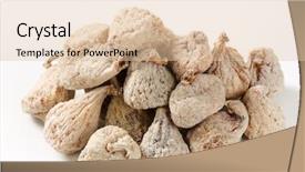  Presentation with naturally - Presentation theme featuring heap of the naturally sweetened figs background and a lemonade colored foreground