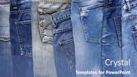  Presentation with jeans - Slides enhanced with heap-of-torn-jeans-denim background and a teal colored foreground