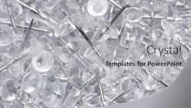  Presentation with transparent electronics - Amazing theme having heap-of-transparent-thumbtacks backdrop and a light gray colored foreground