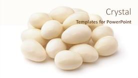  Presentation with white chocolate - Slide set with heap-of-white-chocolate-covered background and a cream colored foreground