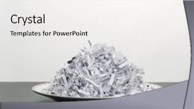  Presentation with watercolor paper texture white art - PPT theme having heap of white shredded papers background and a white colored foreground