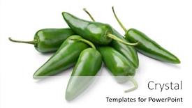  Presentation with jalapeno - Slides having heap-of-whole-fresh-raw background and a white colored foreground