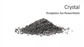  Presentation with poppy - Slide set consisting of heap of whole poppy seeds background and a white colored foreground