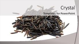  Presentation with rice - Colorful PPT theme enhanced with heap of wild rice isolated backdrop and a light gray colored foreground