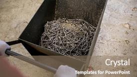  Presentation with industrial engineer - Audience pleasing theme consisting of heap of wires and trash backdrop and a violet colored foreground