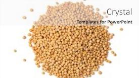  Presentation with mustard yellow - Presentation design consisting of heap-of-yellow-mustard-seed background and a white colored foreground