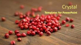  Presentation with pepper - Beautiful theme featuring heaps-of-pink-pepper backdrop and a tawny brown colored foreground
