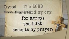  Presentation with bible psalms - Audience pleasing theme consisting of heard my cry for mercy backdrop and a mint green colored foreground