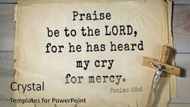  Presentation with bible psalms - Slide deck enhanced with heard my cry for mercy background and a mint green colored foreground