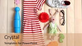  Presentation with wooden - Audience pleasing PPT layouts consisting of infant hearing - kid's set on wooden background backdrop and a coral colored foreground