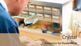  Presentation with hearing aid - Beautiful slides featuring hearing aid for hearing impaired backdrop and a coral colored foreground