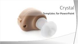  Presentation with hearing aid - Slide deck having hearing-aid-on-white-background background and a white colored foreground