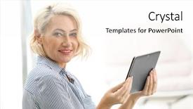  Presentation with hearing aid - Colorful presentation theme enhanced with hearing aid using tablet backdrop and a  colored foreground