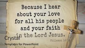  Presentation with top 150 - Slide deck featuring hearing god - top-150 bible verses about love background and a  colored foreground