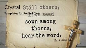  Presentation with bible verses - Amazing slide deck having hearing god - top-350 bible verses from mark backdrop and a  colored foreground