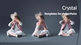  Presentation with artistic - Slide set featuring hearing seeing - artistic concept collage of cute background and a  colored foreground