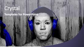  Presentation with evil - Cool new presentation with hearing seeing - blue no evil backdrop and a gray colored foreground