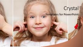  Presentation with hearing - Audience pleasing slides consisting of hearing seeing - concept i see nothing hear backdrop and a lemonade colored foreground