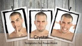  Presentation with evil - Presentation design enhanced with hearing seeing - succession of pictures posted background and a coral colored foreground