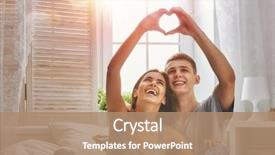  Presentation with grandmothers love - PPT theme enhanced with heart - happy couple in love stunning background and a coral colored foreground