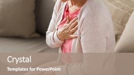  Presentation with old age - Presentation theme with heart - old age health problem background and a coral colored foreground