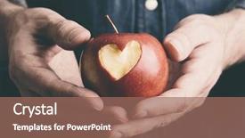  Presentation with valentine - PPT layouts featuring heart - valentine day concept with apple background and a coral colored foreground