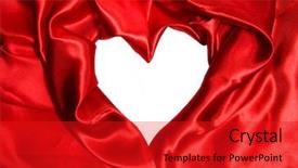  Presentation with patterns - PPT theme having heart abstract - red satin fabric with beautiful background and a red colored foreground