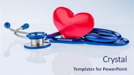  Presentation with heart failure - Slide deck consisting of heart and a stethoscope are background and a sky blue colored foreground